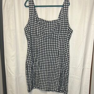 Old Navy Black and White Gingham Tank Dress